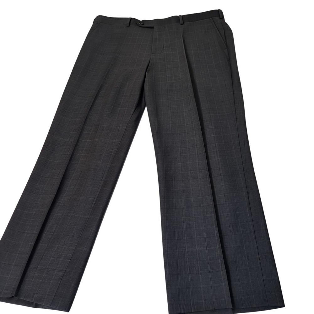 Brooks Brothers Regent Dress Pants Mens 38x31 WOOL Charcoal Grey MADE IN USA EUC